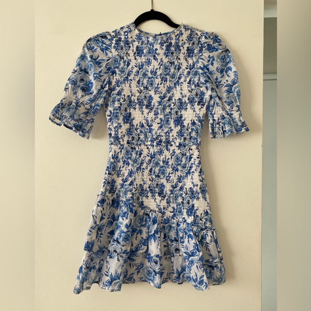 Floral Ruffle Mini Dress 🦋